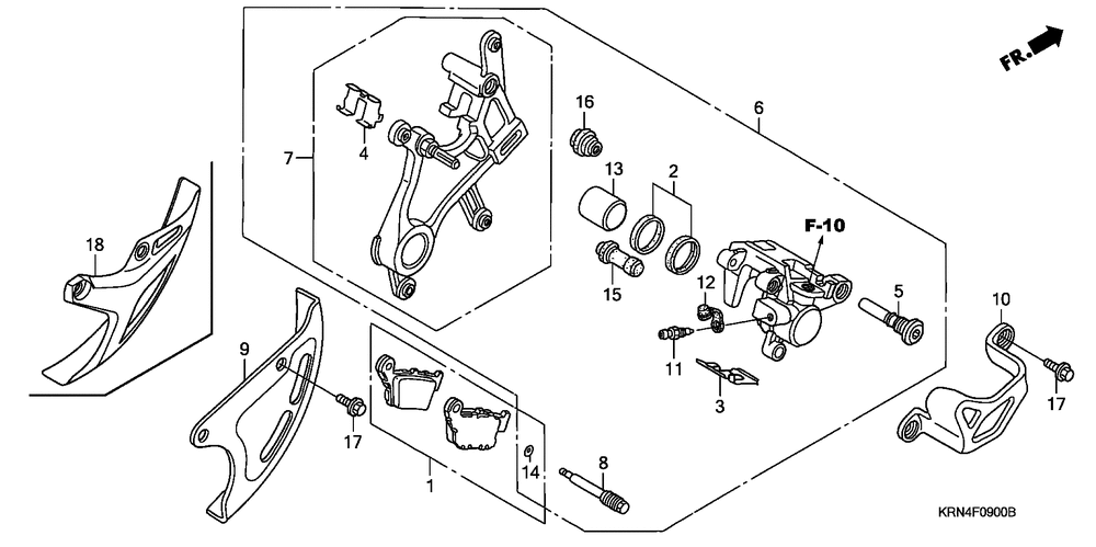 Rear brake caliper