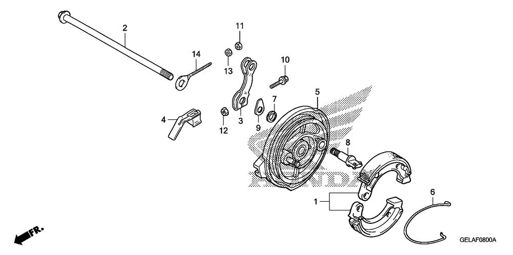 Rear brake panel