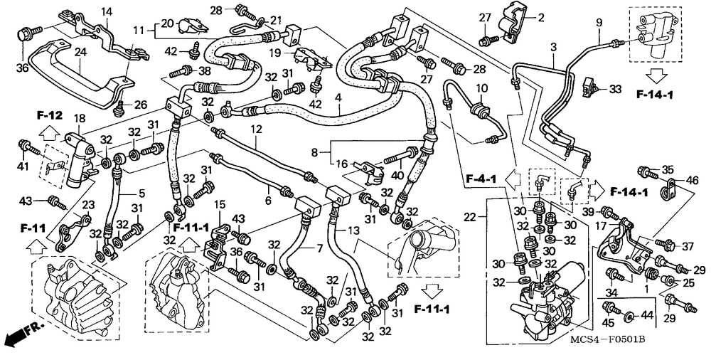 Front brake hose(st1300a)