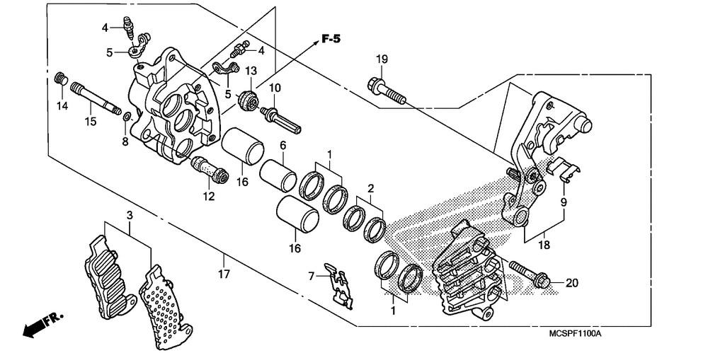 Right front brake caliper(1)