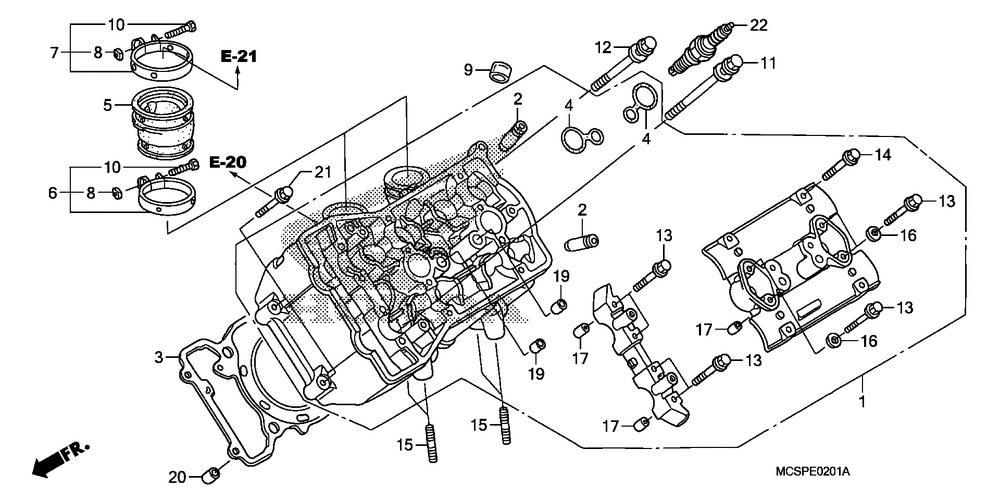 Left cylinder head