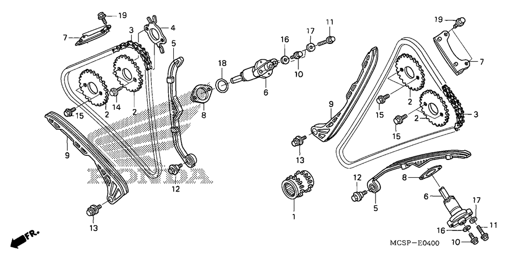 Cam chain & tensioner