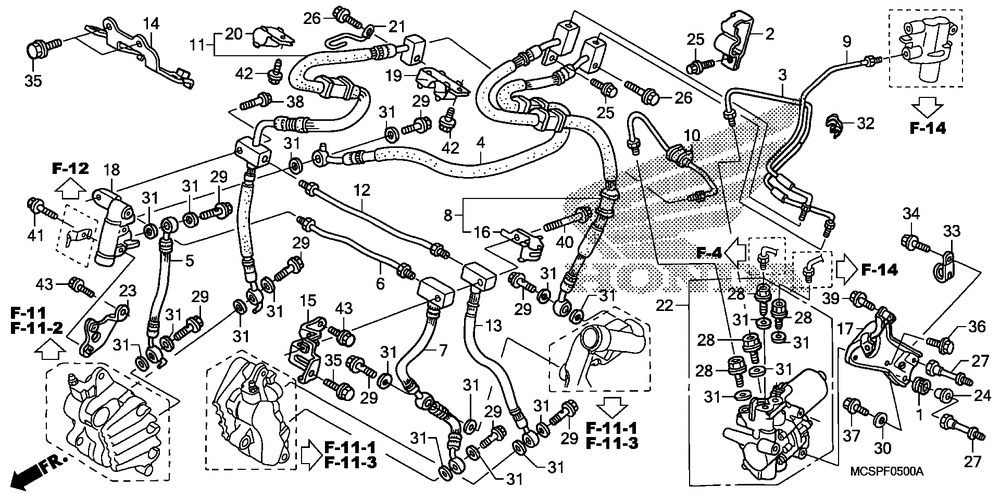 Front brake hose