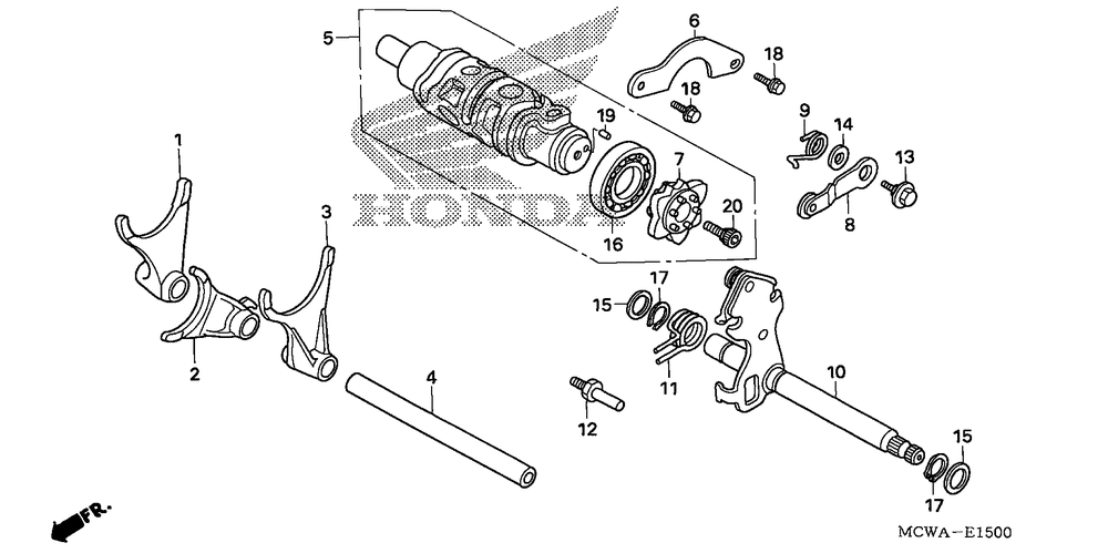 Gearshift drum