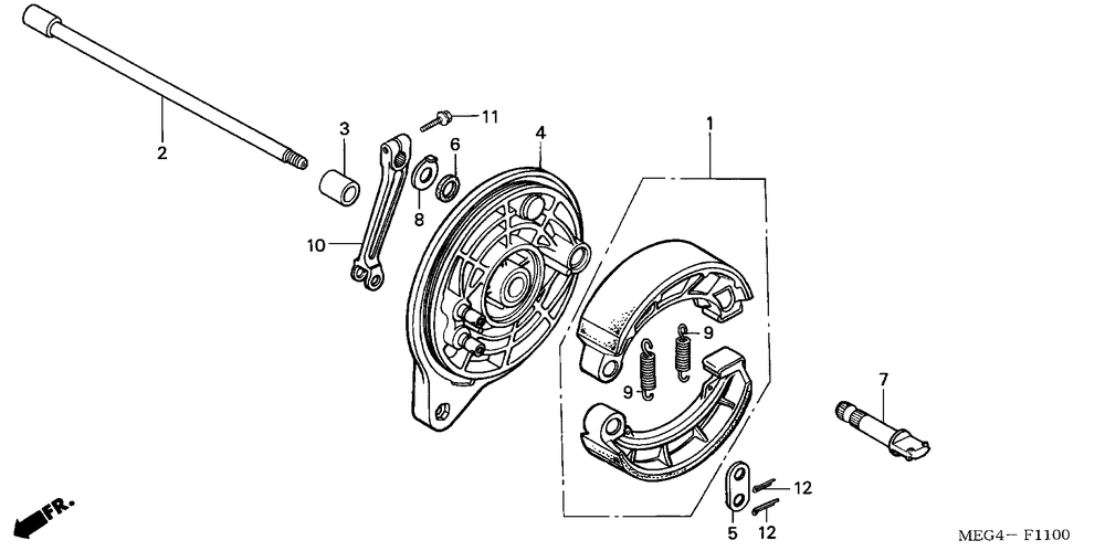 Rear brake panel