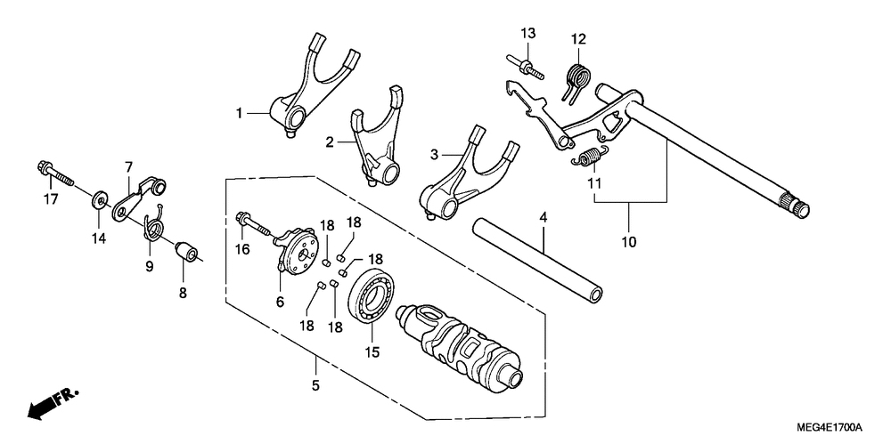 Gearshift drum