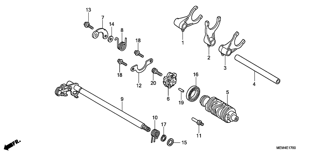 Gearshift drum