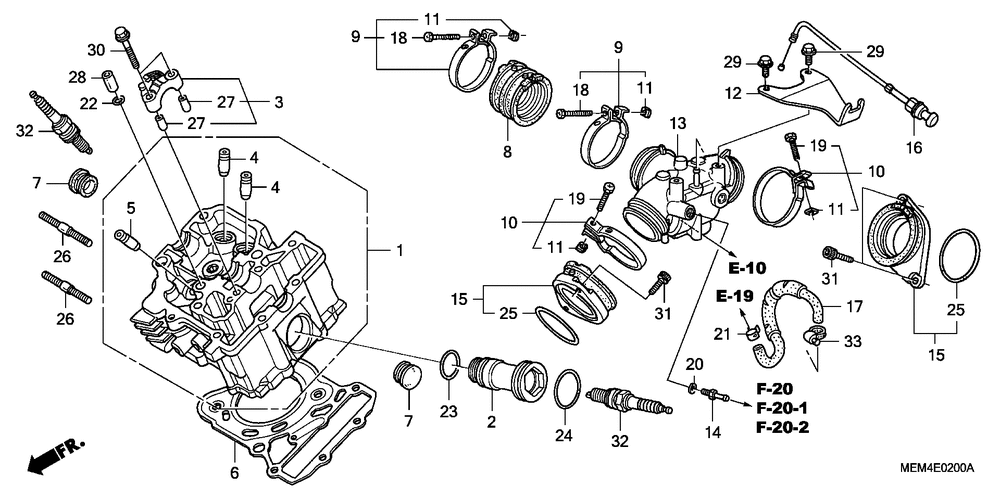 Front cylinder head& intake manifold