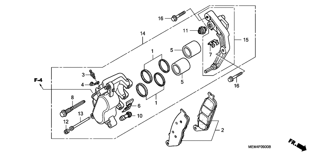 Front brake caliper