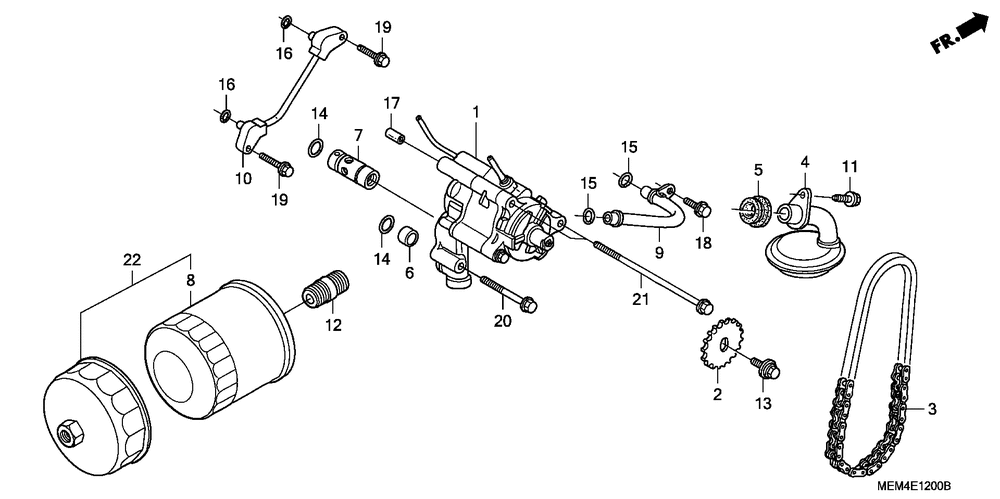 Oil filter & oil pump