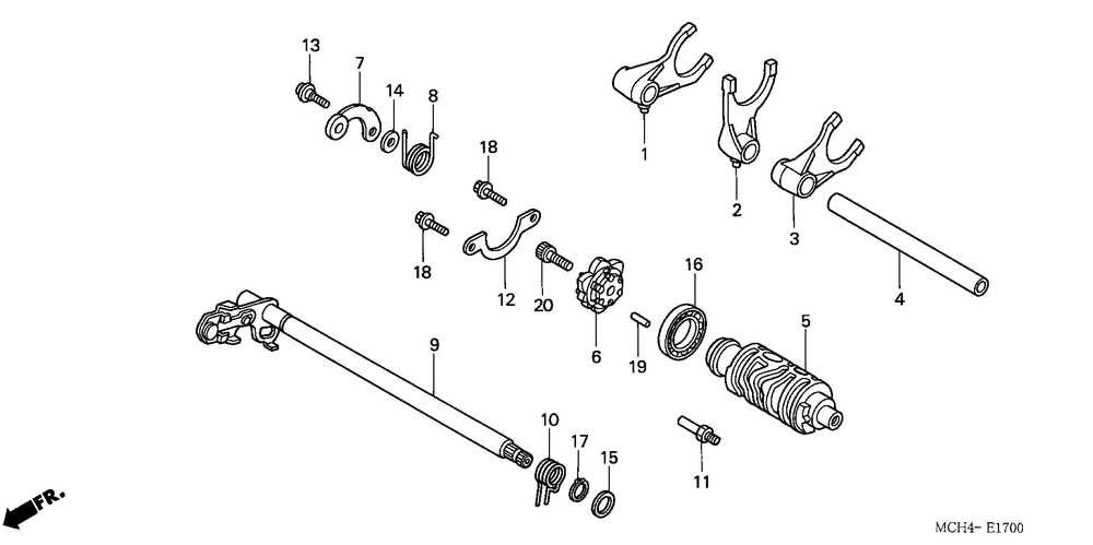 Gearshift drum