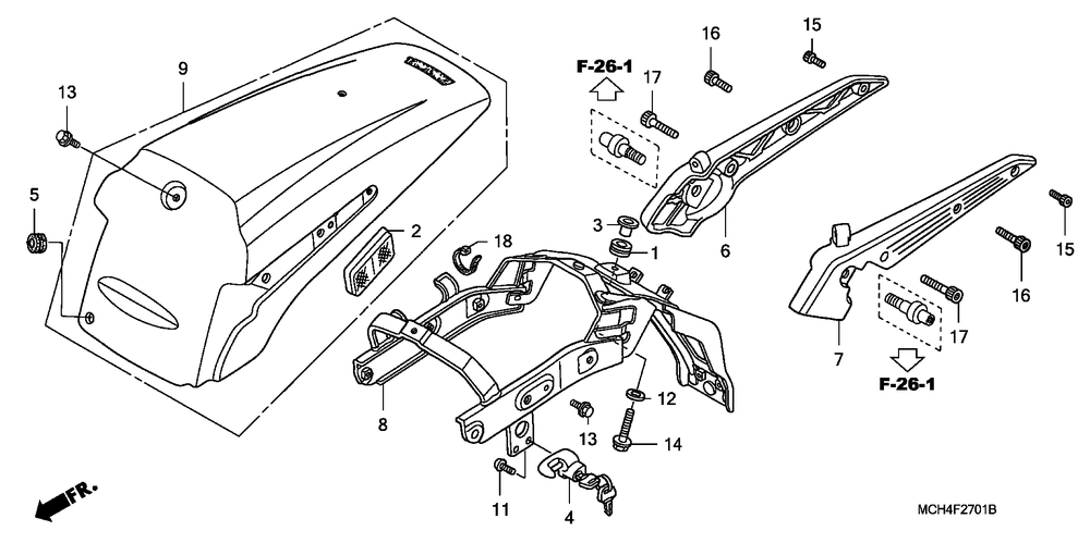 Rear fender & grab rail(vtx1800f)