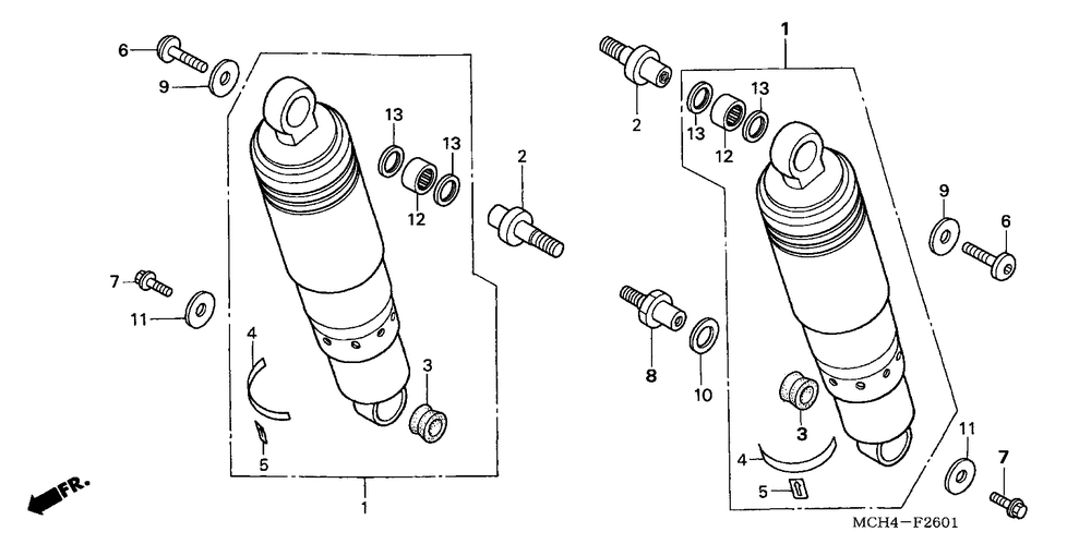 Rear shock absorber (2)