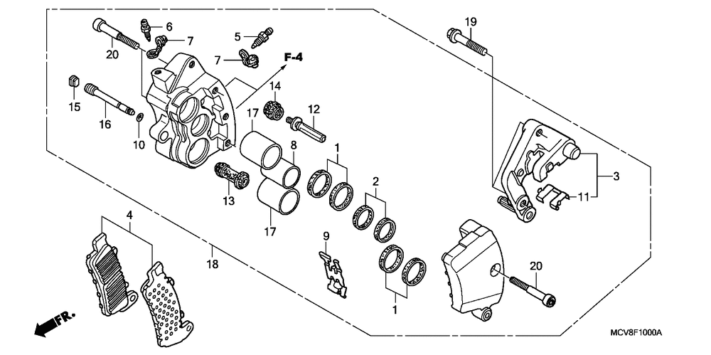 Right front brake caliper