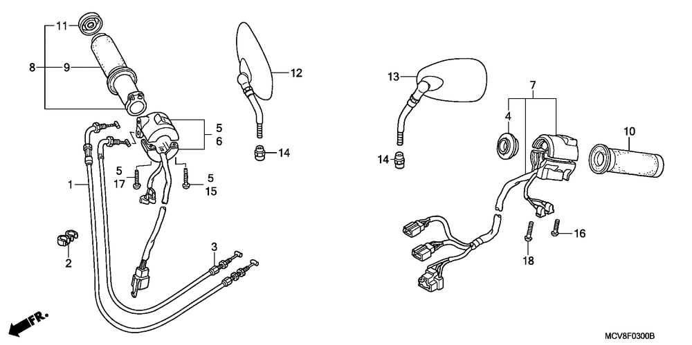 Handle switch & cable