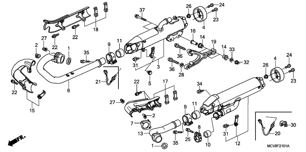 Exhaust muffler(vtx1800n)