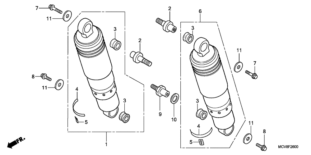 Rear shock absorber