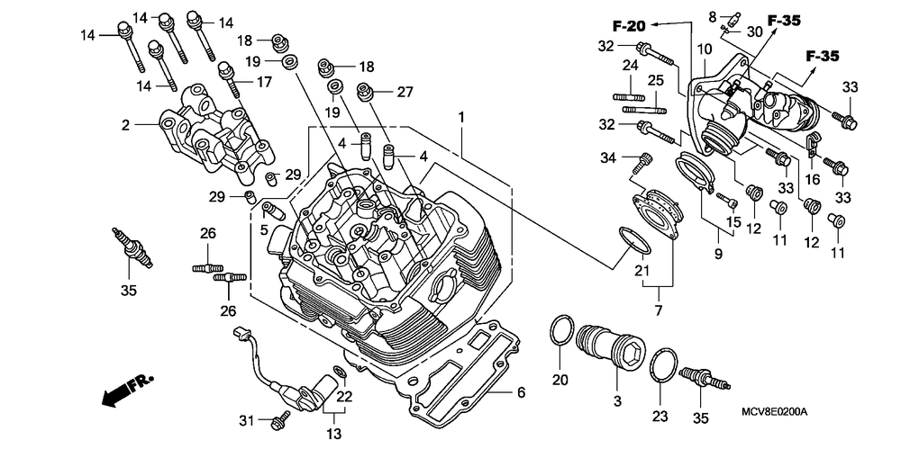 Front cylinder head