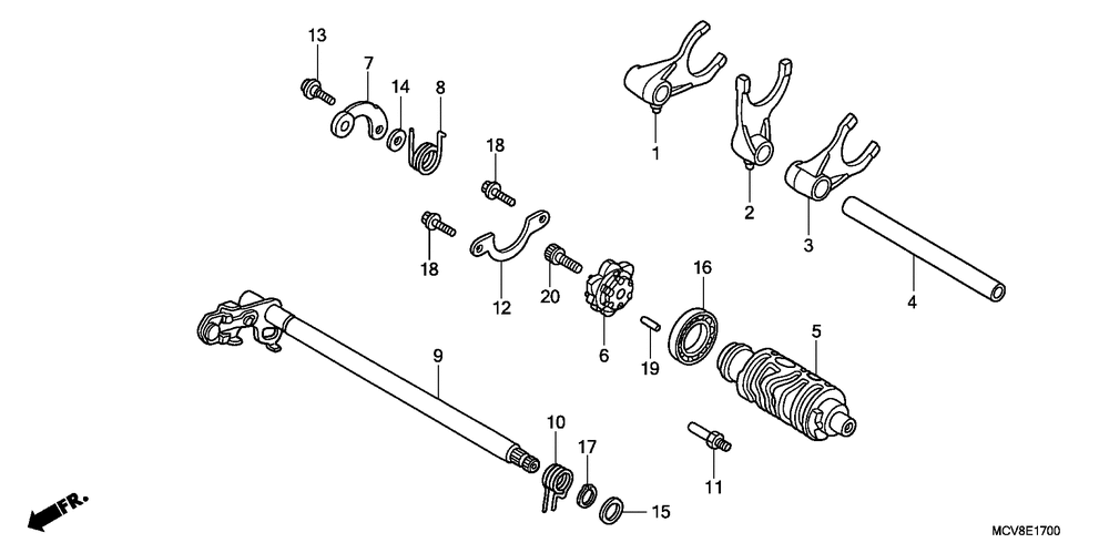 Gearshift drum