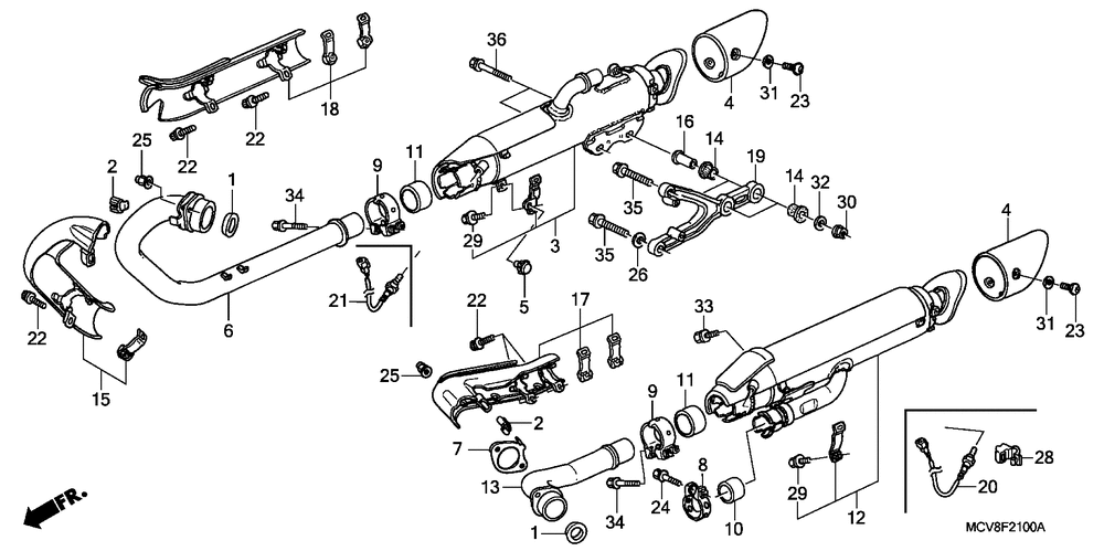 Exhaust muffler(vtx1800r_s_t)