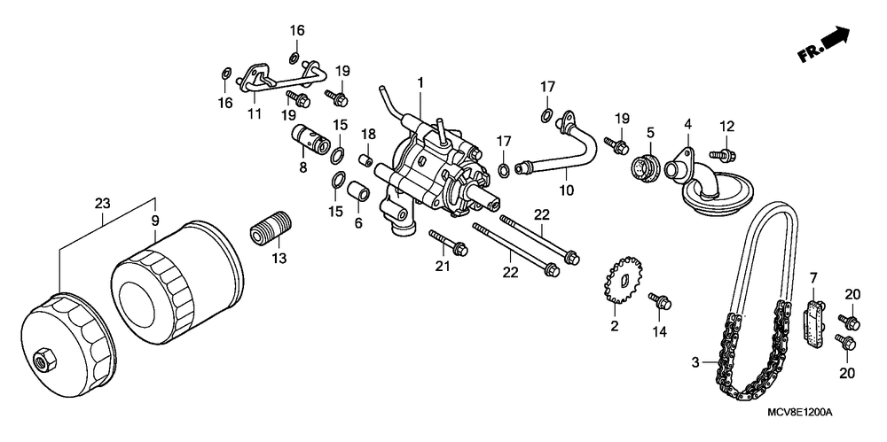 Oil filter & oil pump