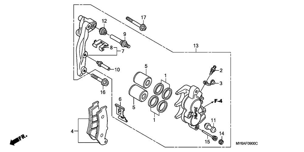 Front brake caliper