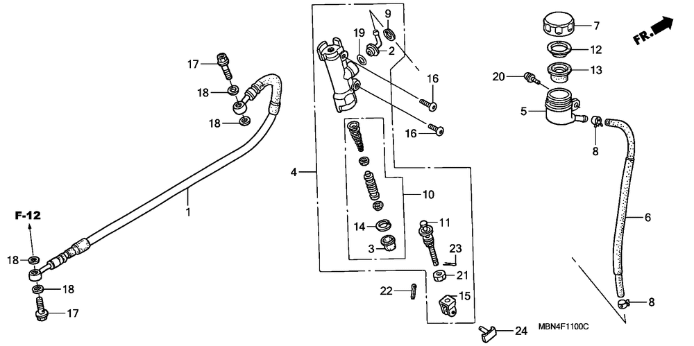 Rear brake & mastercylinder