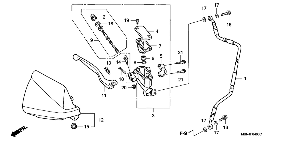 Front brake & mastercylinder