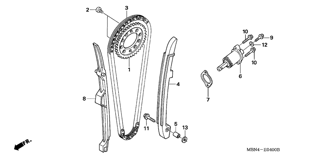 Cam chain & tensioner