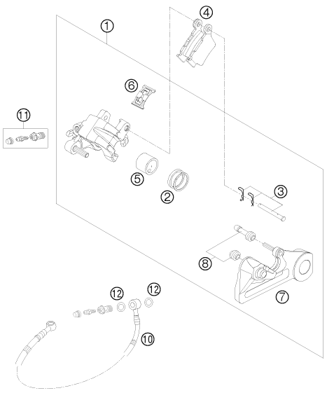 Brake caliper rear