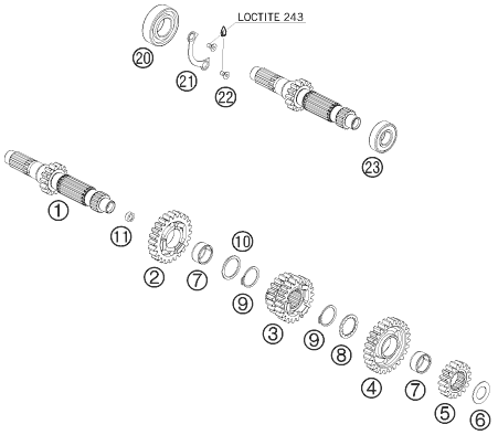 Transmission i - main shaft