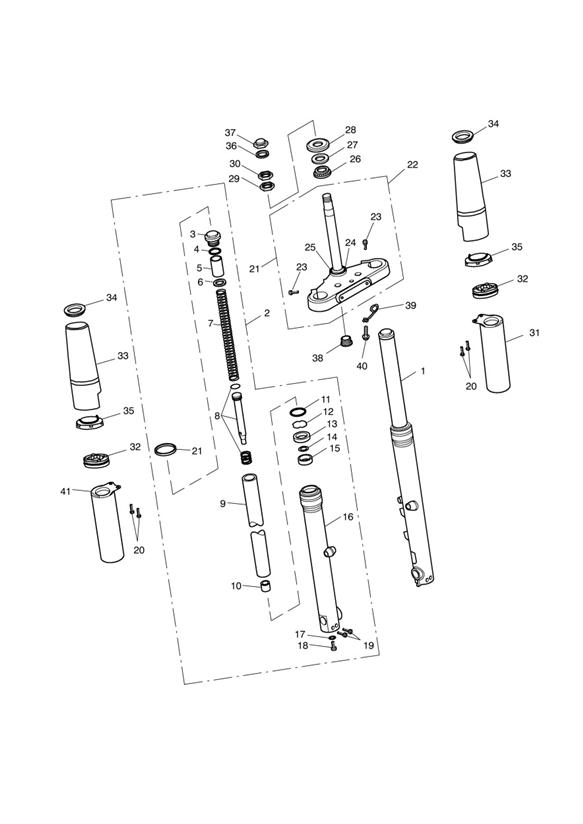 Front forks & lower yoke 468390