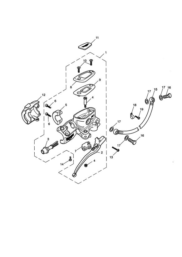 Front brake master cylinder & hoses