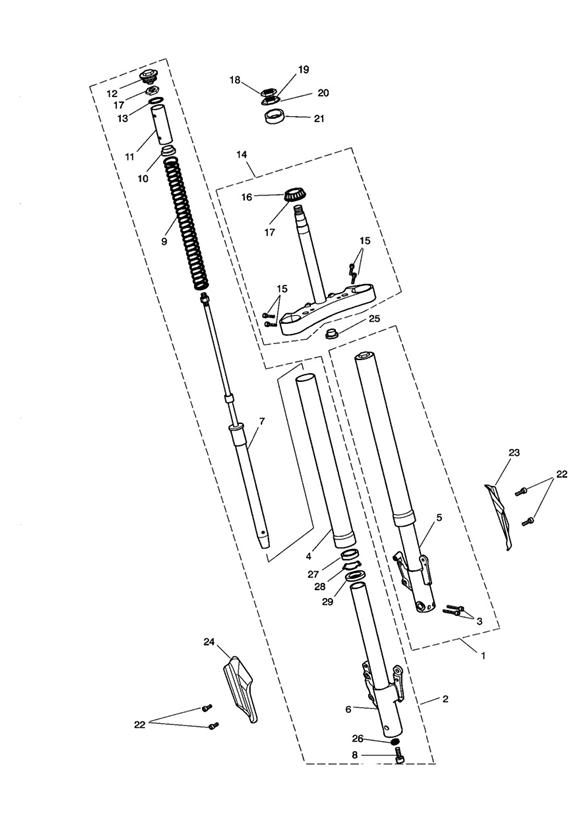 Front forks & yokes - rocket iii & classic only