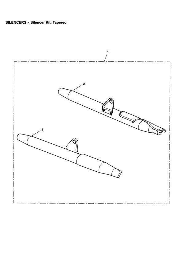 Silencer kit, tapered