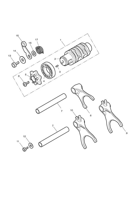 Gear selector drum