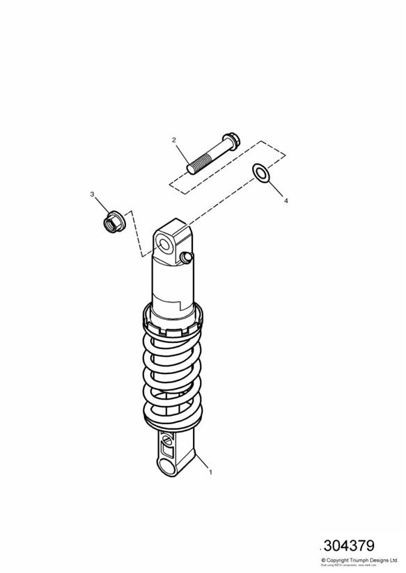 Rear suspension unit 900cc model 29156 +  + 51975